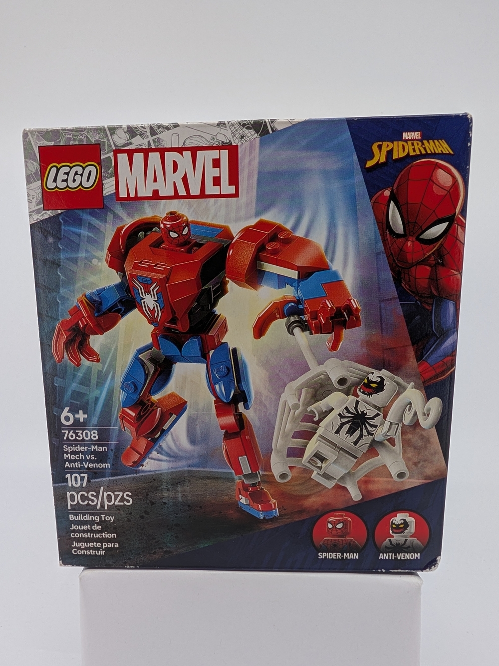 Lego 76308 Marvel Spider-Man Mech vs Anti-Venom Building Toy, Sealed